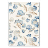 Elegant Seashell Border Wedding Tischnummer (Rückseite)