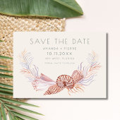 Elegant Seashell Foto Beach Wedding Save the Date