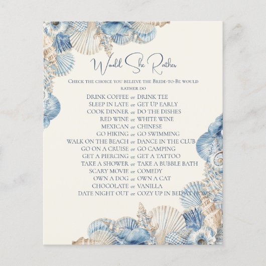 Elegant Seashell würde sie eher Brautparty machen (Vorderseite)