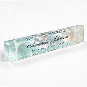 Elegant Seashells Beach Script Namensplakette