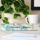 Elegant Seashells Beach Script Namensplakette