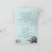 Elegant Seashells Beach Wedding Stationery Einladung (Innenseite)