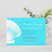 Elegant Seashells Destination Brautparty Einladung (Stehend Vorderseite)