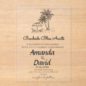 Elegant Seaside Beach Wedding Invitation Acryleinladungen (Vorderseite)