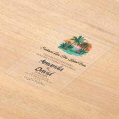 Elegant Seaside Beach Wedding Invitation Acryleinladungen (Ablage )