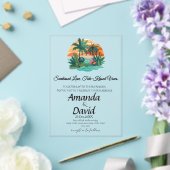 Elegant Seaside Beach Wedding Invitation Acryleinladungen (In Situ (Hochzeit))