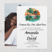 Elegant Seaside Beach Wedding Invitation Einladung (Vorne/Hinten)