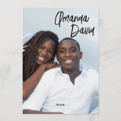 Elegant Seaside Beach Wedding Invitation Einladung (Rückseite)