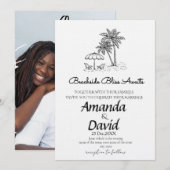 Elegant Seaside Beach Wedding Invitation Einladung (Vorne/Hinten)