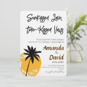 Elegant Seaside Beach Wedding Invitation Einladung (Stehend Vorderseite)
