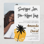 Elegant Seaside Beach Wedding Invitation Einladung (Vorne/Hinten)