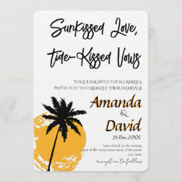Elegant Seaside Beach Wedding Invitation Einladung
