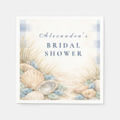 Elegant Seaside Shell Bridal Shower Serviette (Vorderseite)