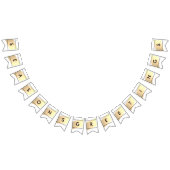 Elegant Season's Grüße Gold Paint Brush Swish Wimpelkette (Alle)