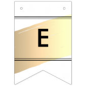 Elegant Season's Grüße Gold Paint Brush Swish Wimpelkette (Zweite Fahne)