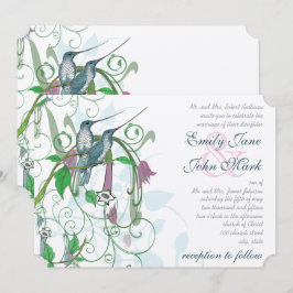 Elegant Secret Garden Hummingbird Wedding Einladung