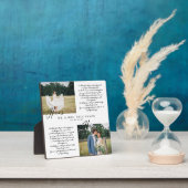 Elegant Sein & Hers Wedding Vows Minimal 2 Foto Fotoplatte (InSitu)