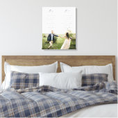 Elegant Sein & Hers Wedding Vows Minimales Foto Leinwanddruck (Insitu (Schlafzimmer))