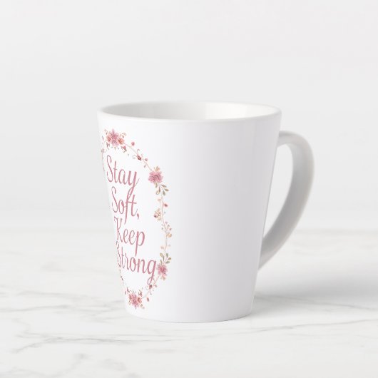 Elegant Self Love and Resilience Saying Milchtasse (Rechte Ecke)