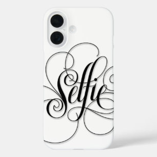 Elegant SELFIE Luxury Geblüht Kalligraphie iPhone 16 Hülle