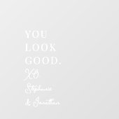 Elegant Selfie Mirror Wedding Welcome Sign Decal Fensteraufkleber (Blatt)