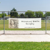 Elegant Sepia Chic Wavy Frisur Extensions Banner (Insitu)