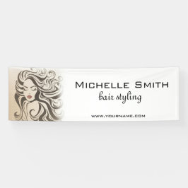 Elegant Sepia Chic Wavy Frisur Extensions Banner