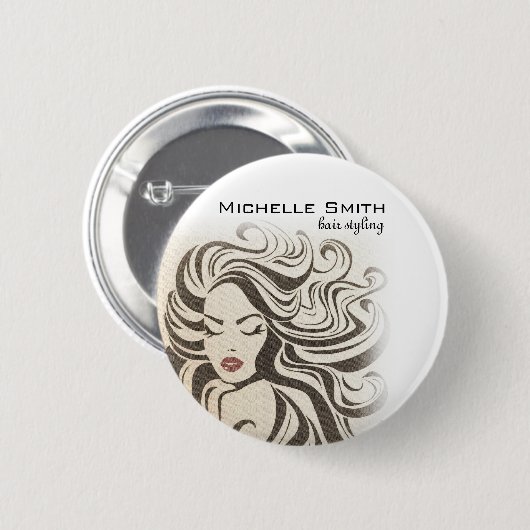 Elegant Sepia Chic Wavy Frisur Extensions Button (Vorne & Hinten)