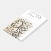 Elegant Sepia Chic Wavy Frisur Extensions Post-it Klebezettel (angewinkelt)