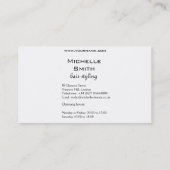 Elegant Sepia Chic Wavy Frisur Extensions Visitenkarte (Rückseite)