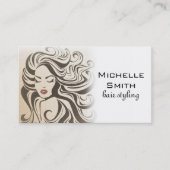 Elegant Sepia Chic Wavy Frisur Extensions Visitenkarte (Vorderseite)