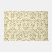 Elegant Sepia Tan Floral Pattern Fußmatte (Vorderseite)