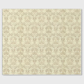 Elegant Sepia Tan Floral Pattern Geschenkpapier (Flach)