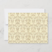 Elegant Sepia Tan Floral Pattern Mitteilungskarte (Rückseite)