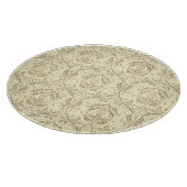 Elegant Sepia Tan Floral Pattern Schneidebrett (Ecke)