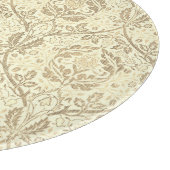Elegant Sepia Tan Floral Pattern Schneidebrett (Ecke)
