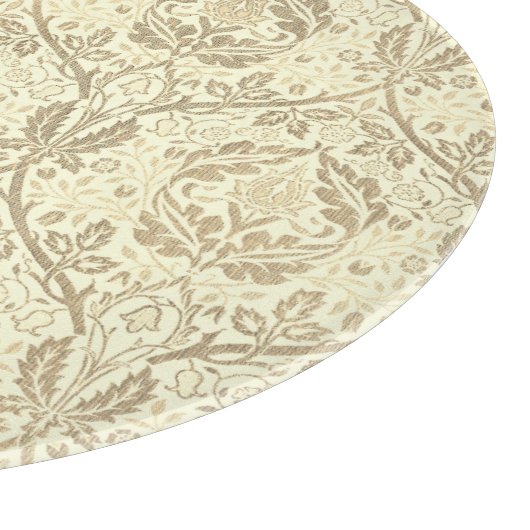 Elegant Sepia Tan Floral Pattern Schneidebrett (Ecke)
