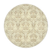 Elegant Sepia Tan Floral Pattern Schneidebrett (Vorderseite)