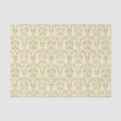 Elegant Sepia Tan Floral Pattern Seidenpapier (Vorderseite)