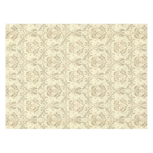 Elegant Sepia Tan Floral Pattern Tischdecke (Vorderseite (Horizontal))