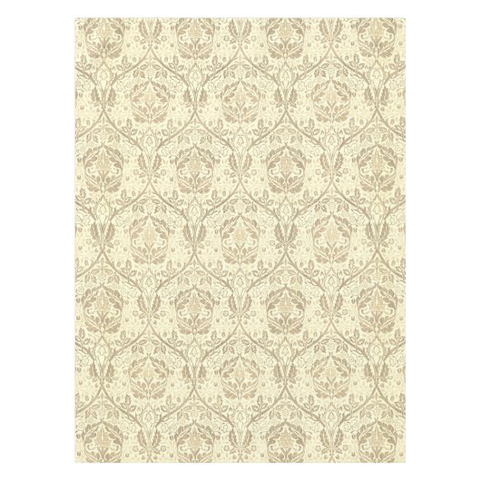 Elegant Sepia Tan Floral Pattern Tischdecke (Vorderseite)