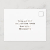 Elegant Sepia tones Mason Jar UAWG Ankündigungspostkarte (Rückseite)