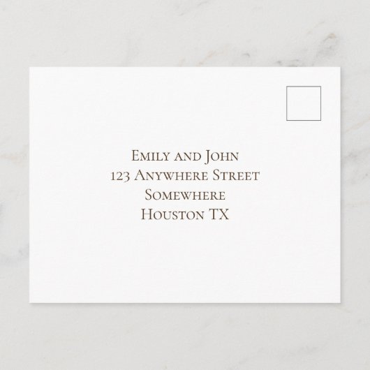 Elegant Sepia tones Mason Jar UAWG Ankündigungspostkarte (Rückseite)