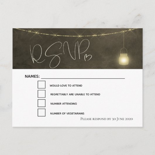 Elegant Sepia tones Mason Jar UAWG Ankündigungspostkarte (Vorderseite)