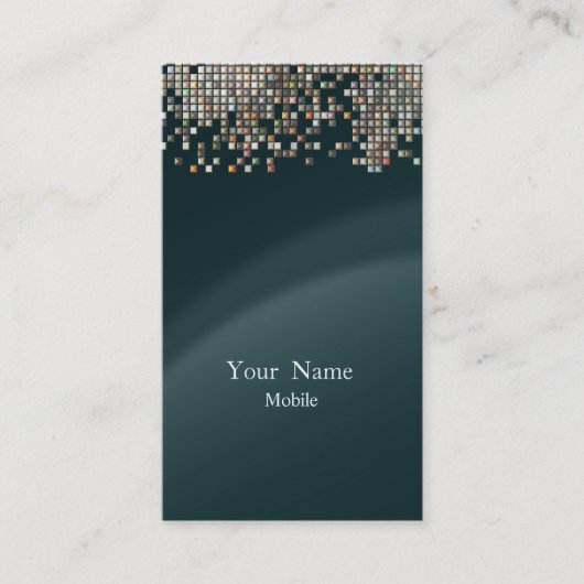 Elegant Sequins Dark Green Visitenkarte (Vorderseite)