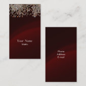 Elegant Sequins Maroon Visitenkarte (Vorne/Hinten)