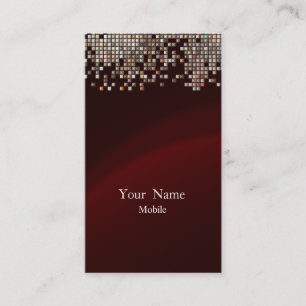 Elegant Sequins Maroon Visitenkarte