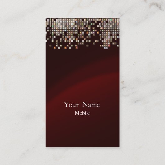 Elegant Sequins Maroon Visitenkarte (Vorderseite)