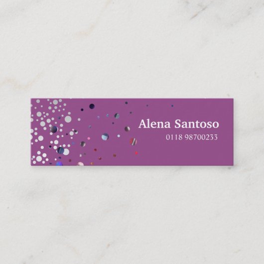 Elegant Sequins Mini Visitenkarte (Vorderseite)