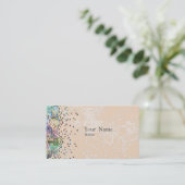 Elegant Sequins Visitenkarte (Stehend Vorderseite)